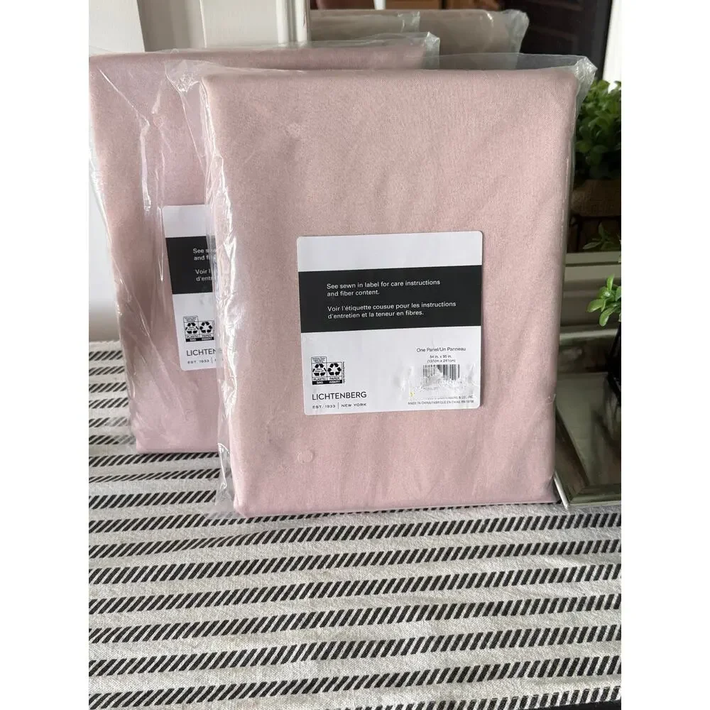 Lichtenberg Blush Pink Curtain Panels 54x95 2 Pack Sealed New